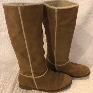 Tall brown winter boots